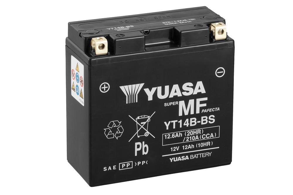 Yuasa YT14B-BS AGM motorcycle battery 12Ah 12V (DIN 51201)
